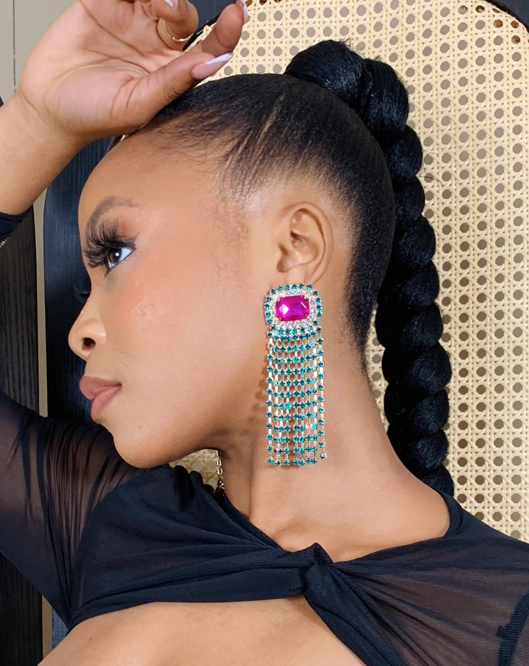 Multi Rhinestone Earring