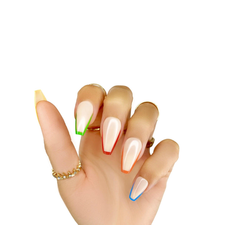 Multicolored Tip Press on Nails in Lagos, Nigeria - All Things Chic