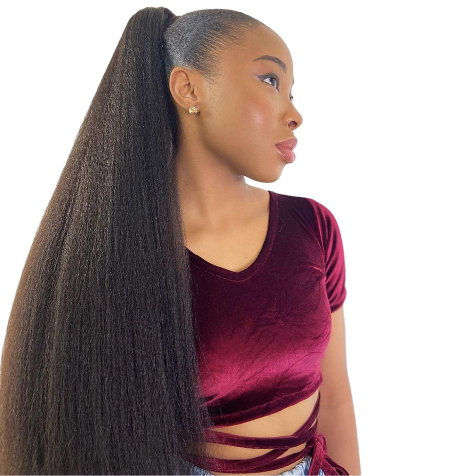 Natural Girl Wigs Faux Kinky Blowout Ponytail in Lagos, Nigeria - All Things Chic