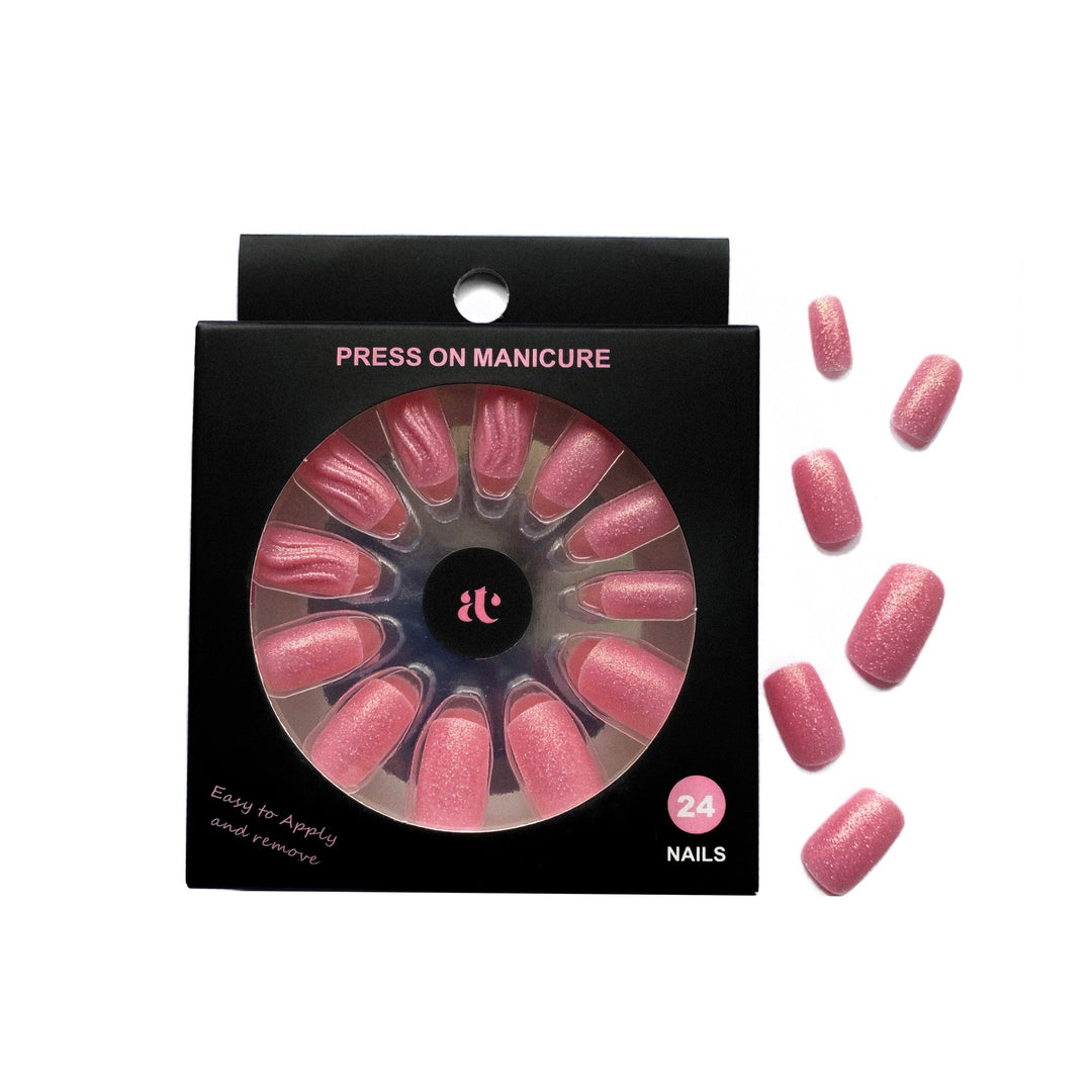 Pink Glitter Press on Nails in Lagos, Nigeria - All Things Chic