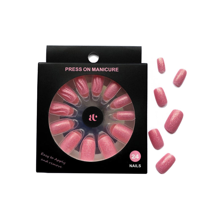 Pink Glitter Press on Nails in Lagos, Nigeria - All Things Chic