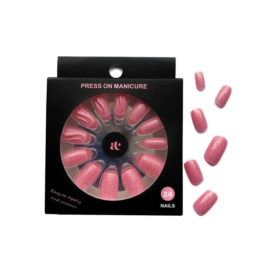 Pink Glitter Press on Nails in Lagos, Nigeria - All Things Chic