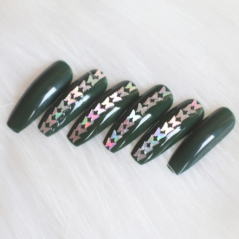 Green with Envy Press on Nail Set (XL) in Lagos, Nigeria - All Things Chic