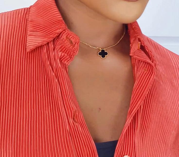 Steel Clover Necklace in Lagos, Nigeria - All Things Chic