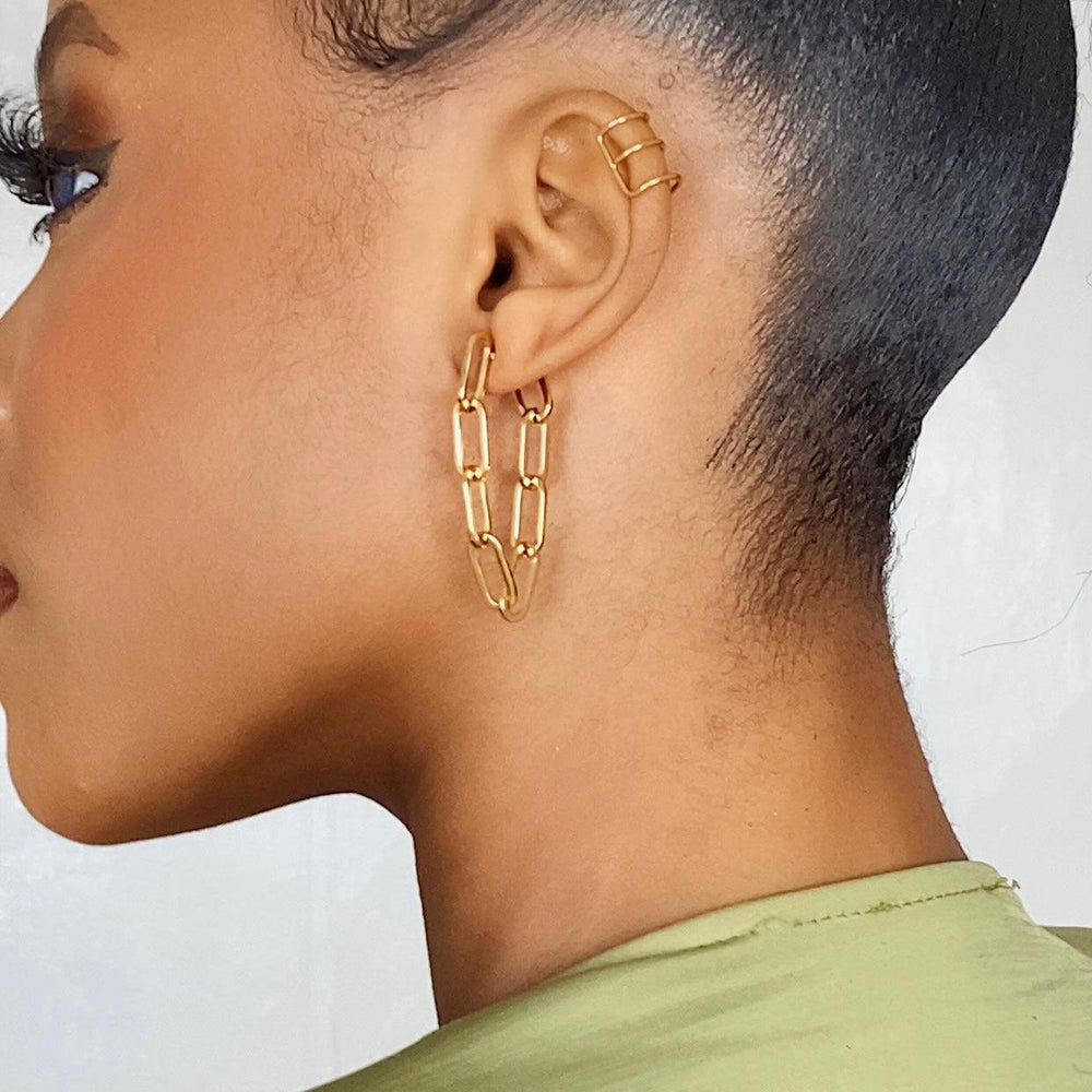 Long Chain Steel Earring in Lagos, Nigeria - All Things Chic