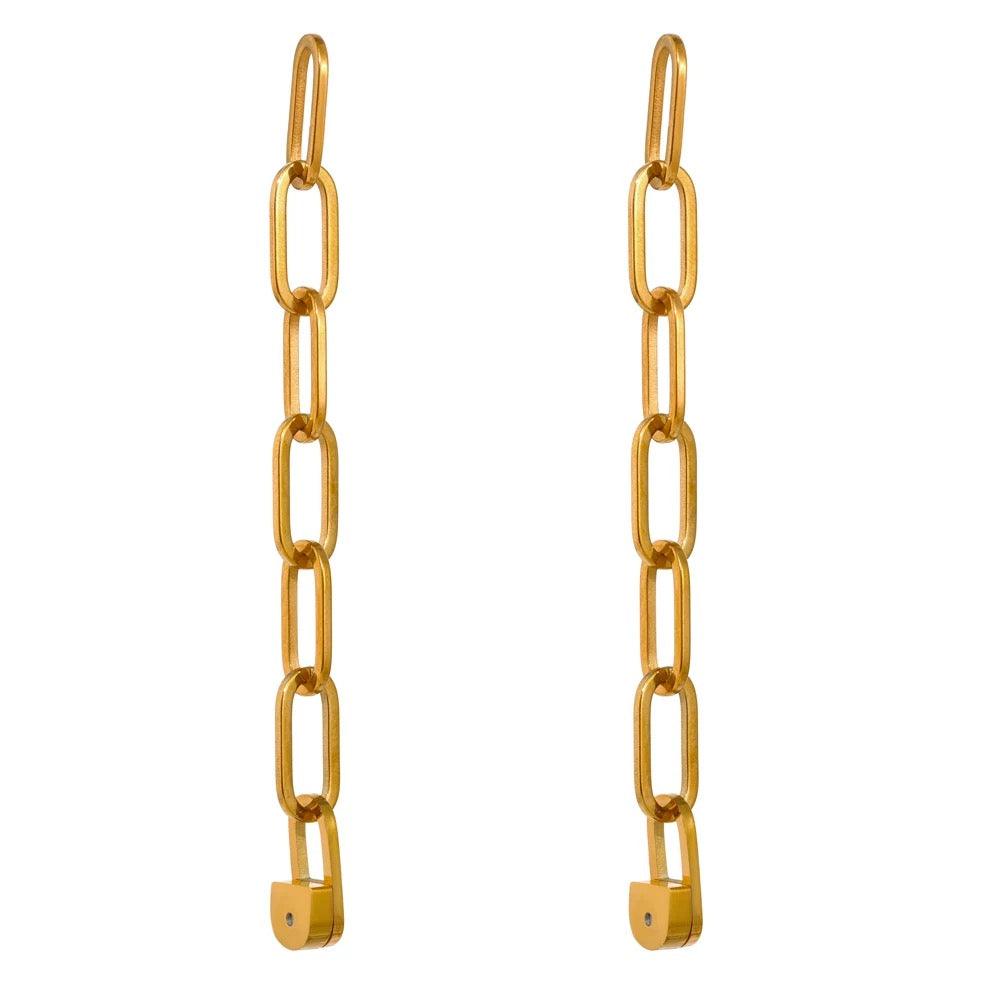 Long Chain Steel Earring in Lagos, Nigeria - All Things Chic