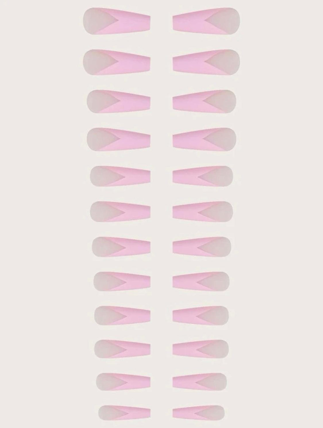 XL Pink Matte French Tips in Lagos, Nigeria - All Things Chic